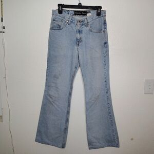 Vintage Rare 90's Levi's Silver Tab Hipster Flare Classic Light Denim Jeans Sz 7